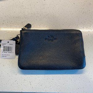 Coach Black Leather Wristlet